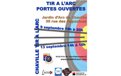 PORTES OUVERTES LES 9 ET 13 SEPTEMBRE !